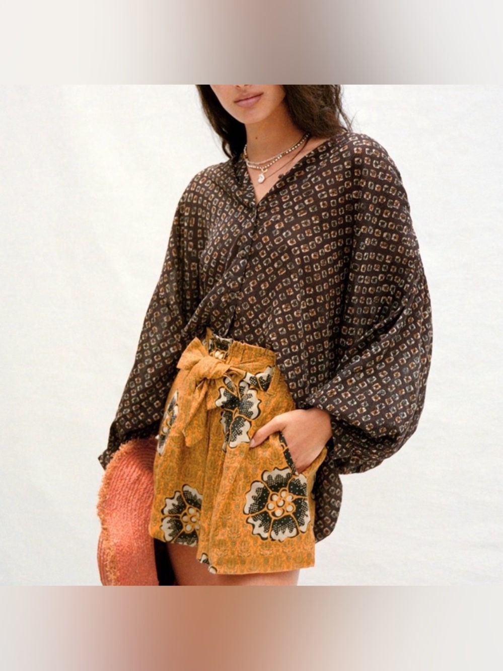 Anthropologie Pamela Brown Motif Printed Blouse - Picture 2 of 5